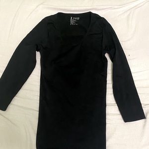Black long sleeve tight fitted shirt, one size